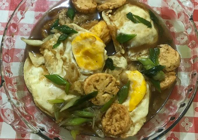 Resep Telur dan tofu saus tiram oleh Nita Alexander - Cookpad