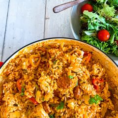 A picture of Chicken & Chorizo Risotto.