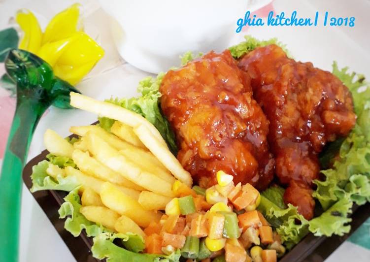 Resep Fire chicken ala richeese oleh Ghia's Kitchen - Cookpad