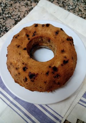 Una foto de Budín de banana y chips de chocolate