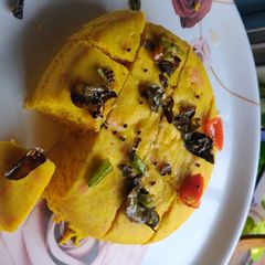 A picture of Dhokla - a quick and healthy tea time snack.