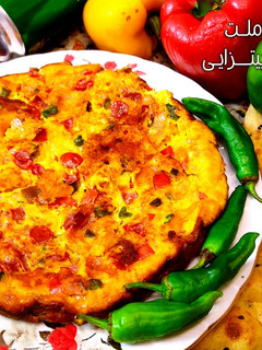عکسی از دستور "املت پیتزایی" ساده و سریع
