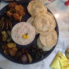 A picture of Puja bhog thali.