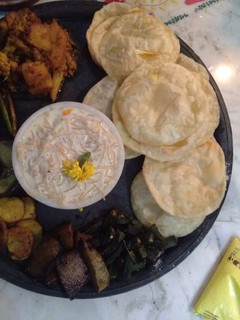 A picture of Puja bhog thali.