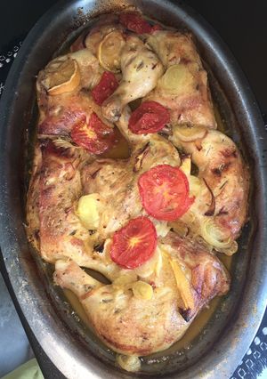 Une photo de Cuisses de poulet au four