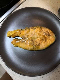 Una foto de Salmón a la naranja