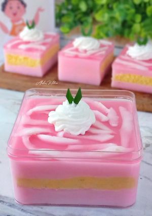 Foto resep Cake Puding Cocopandan (Dessert Box)