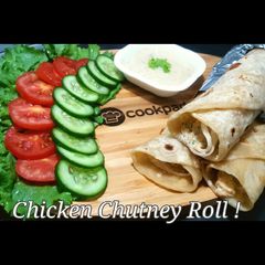 Chicken Chutney Roll 😋 A picture of Chicken Chutney Roll 😋.