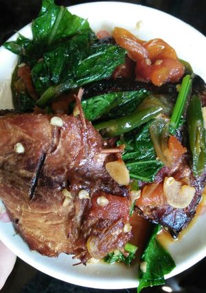 Foto resep Ikan asap lombok ijo mix tomat n sawi