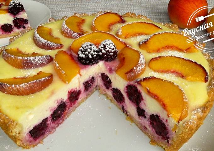 Посыпной пирог с фруктами пошаговый рецепт с фото