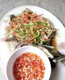 Cá mú hấp gừng