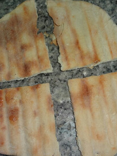 A picture of Stuffed flat bread.