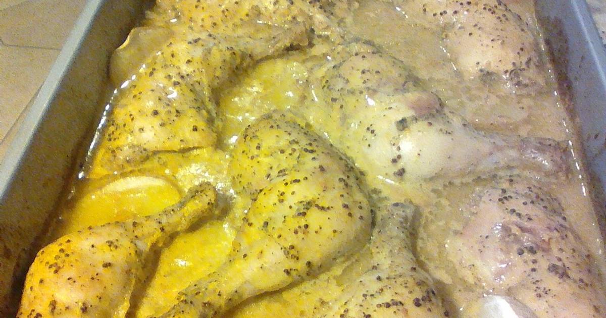 Piernas de pollo a la mostaza (8 porciones) Receta de PIPO0215- Cookpad