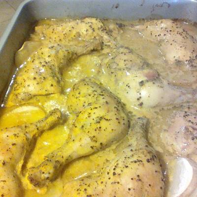 Piernas de pollo a la mostaza (8 porciones) Receta de PIPO0215- Cookpad