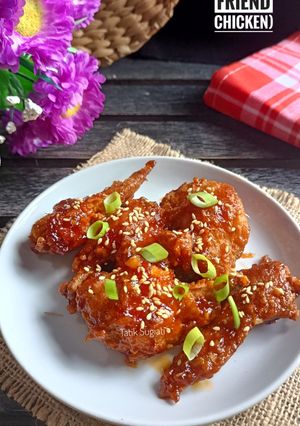 Foto resep Ayam Drakor (Spicy Wings Friend Chicken)