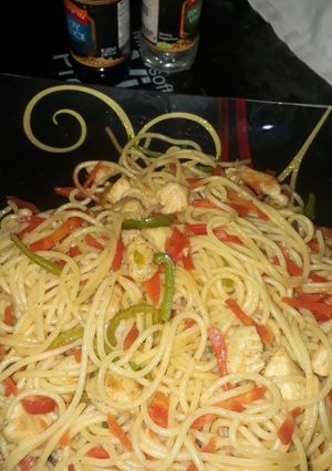 A picture of Chicken spaghetti.