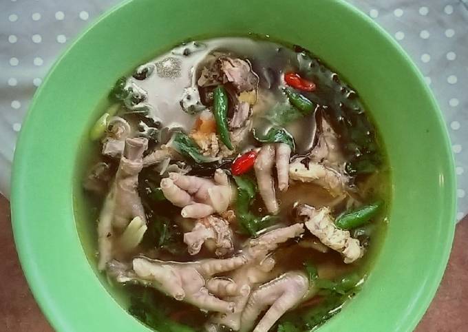 Resep: Asem asem ceker tulang ayam kemangi Rumahan