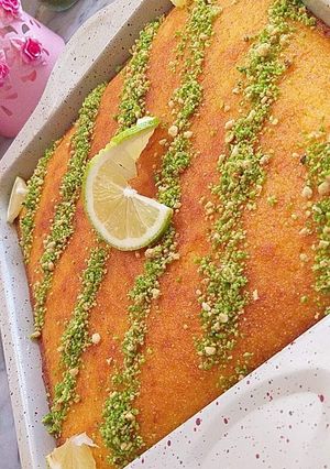 صورة لوصفة بسبوسة بعطر الموز