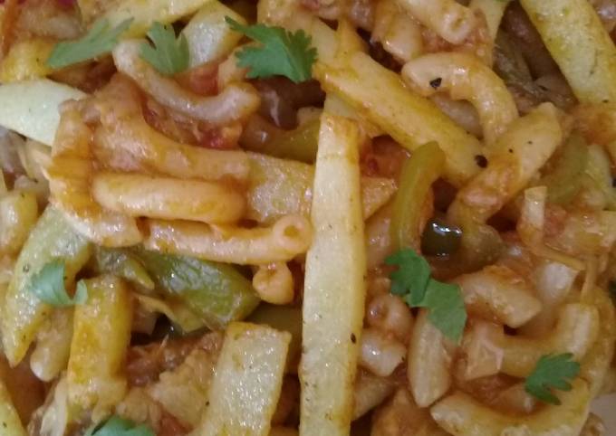 Simple Way to Prepare Homemade Spicy macaroni