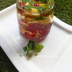 Fruits, honey, Almond, lime and Mint detox drink A picture of Fruits, honey, Almond, lime and Mint detox drink.