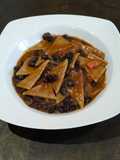 Maltagliati di polenta bianca e grano saraceno con fagioli neri