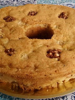 Una foto de Budín de manzana y nuez