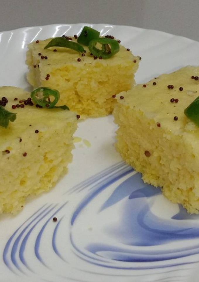 Nishita Raja દ્વારા રેસીપી ખમણ ઢોકળા (Khaman Dhokla Recipe In Gujarati ...
