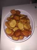 Torta fritas de puré de mandioca y harina de arveja