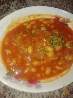 صورة لوصفة لوبيا تفصاص حمرا بالحم
