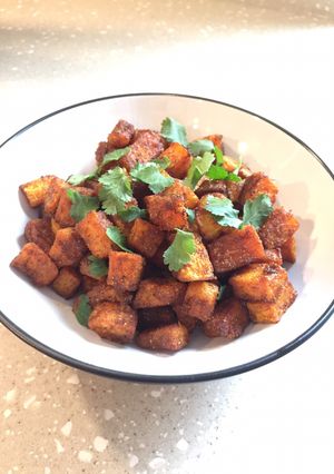 A picture of Tikka Spiced Butternut Squash.