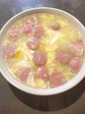 Corn Soup with Chicken Sausage