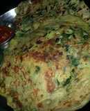 Spring onion potato paratha