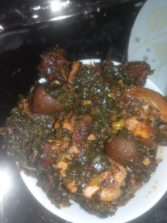 A picture of Ugu Soup.