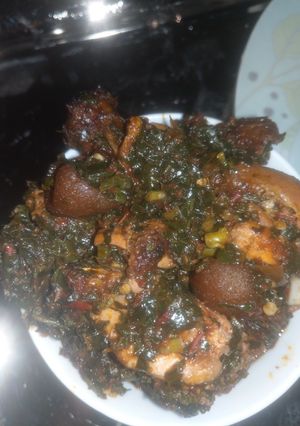 A picture of Ugu Soup.