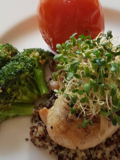 A picture of Baked Chicken With Tricolour Quinoa.