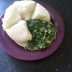 A picture of Ugali Spinach.