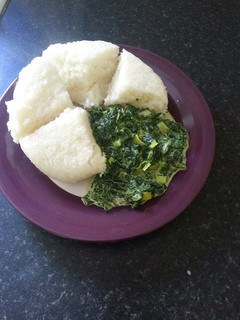 A picture of Ugali Spinach.