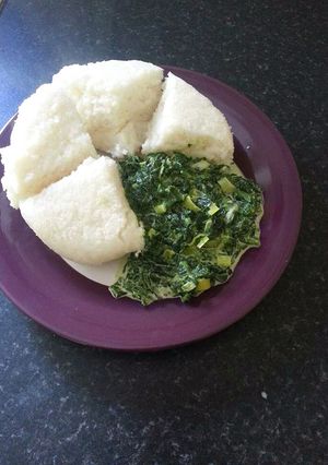 A picture of Ugali Spinach.