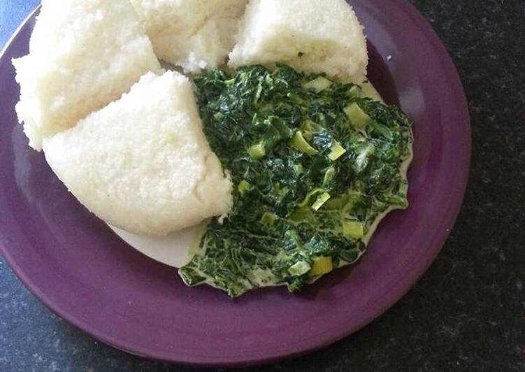 Recipe of Super Quick Homemade Ugali Spinach