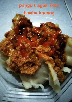 Foto resep Pangsit ayam bumbu kacang