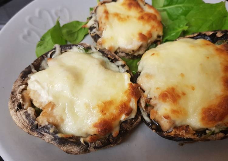 Step-by-Step Guide to Make Perfect My Garlic cheese &amp; Chicken Stuffed Mushrooms. ❤️