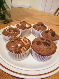 巧克力香蕉馬芬-Banan Muffin with chocolate 的食譜成品照片
