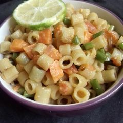 A picture of Cheddar Cheese Veggie Pasta.