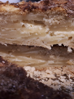 Una foto de Torta de manzana sin azúcar, sin batido