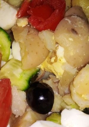 صورة لوصفة سلطة البطاطا 🥔🥒🍅