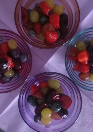 A picture of Berry-licious fruit salad.
