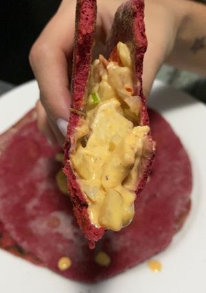 Una foto de Wraps, Tacos, Rapiditas o Fajitas de remolacha - 3 ingredientes - Veganos 🌮