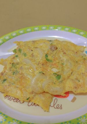 Foto resep Omlet Makaroni Daging
