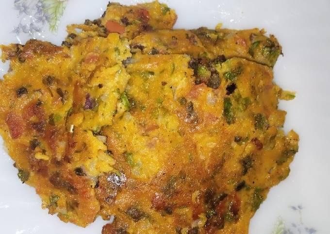 Veg besan chilla /Veg Omelette🍴