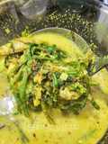 Masak Lemak Rebung dengan Kangkung